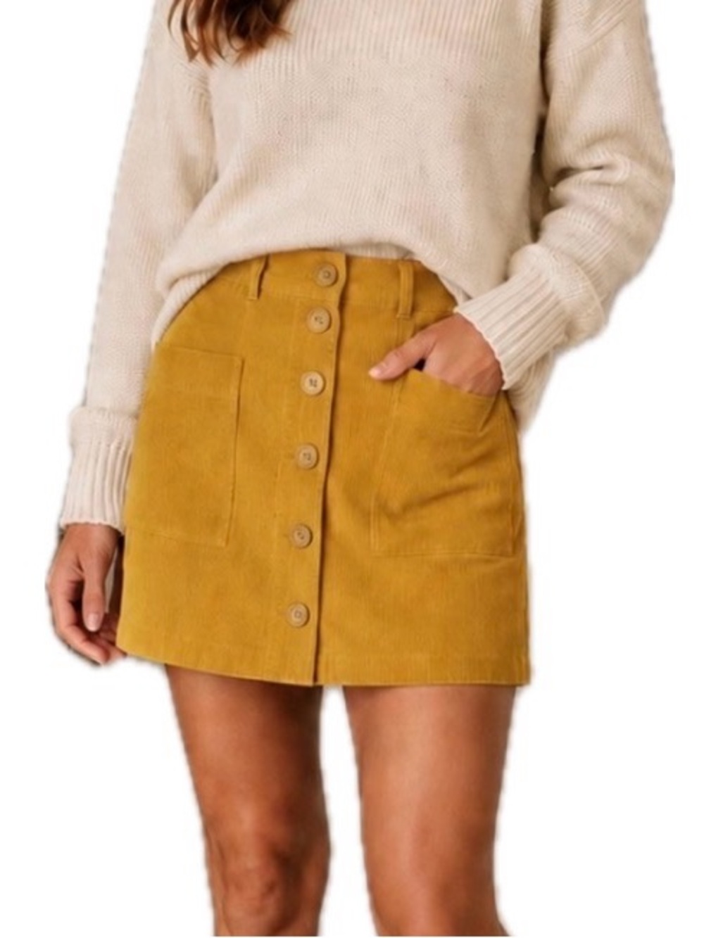 Hesperus Button Down Mini Skirt. Size M
